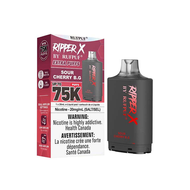 Ripper X Pod by Rufpuf 75K - Sour Cherry B.G - Bay Vape