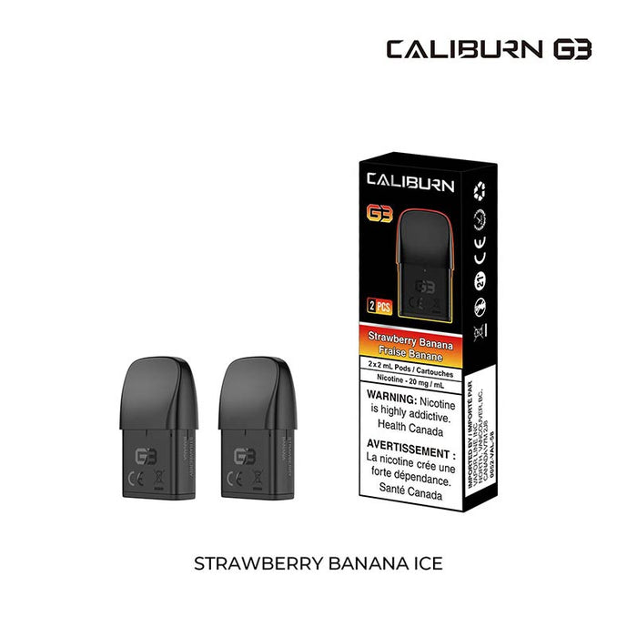 Caliburn G3 Pre-filled Pod - Strawberry Banana Ice (ON)