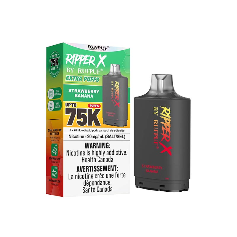 Ripper X Pod by Rufpuf 75K - Strawberry Banana - Bay Vape
