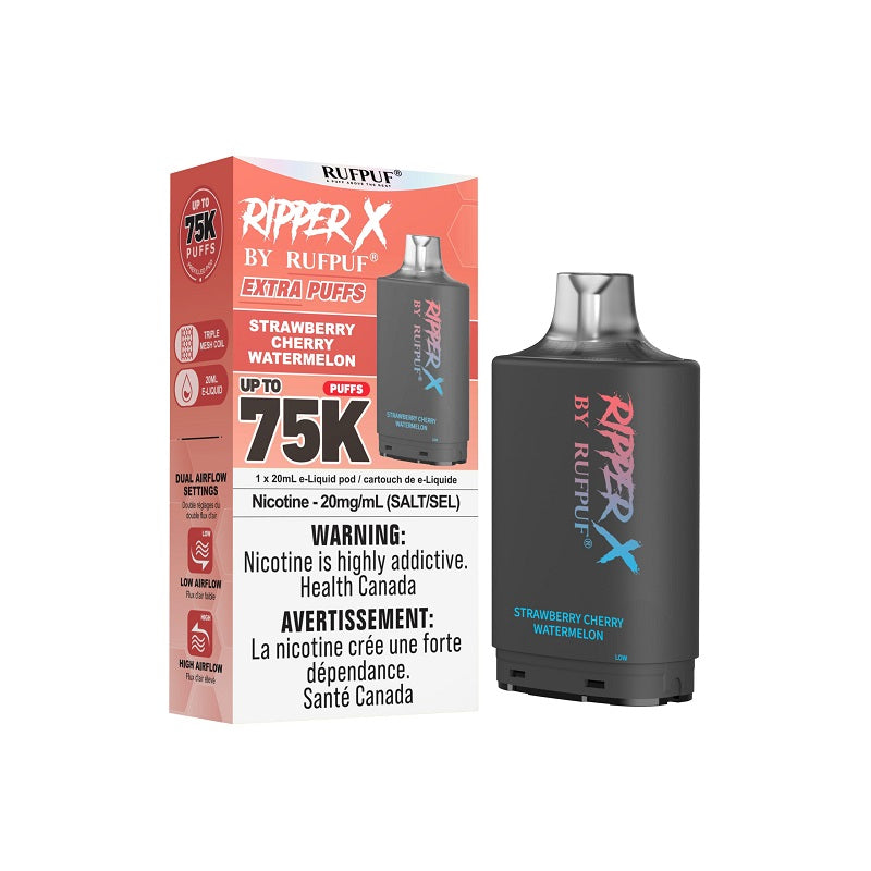 Ripper X Pod by Rufpuf 75K - Strawberry Cherry Watermelon - Bay Vape Canada