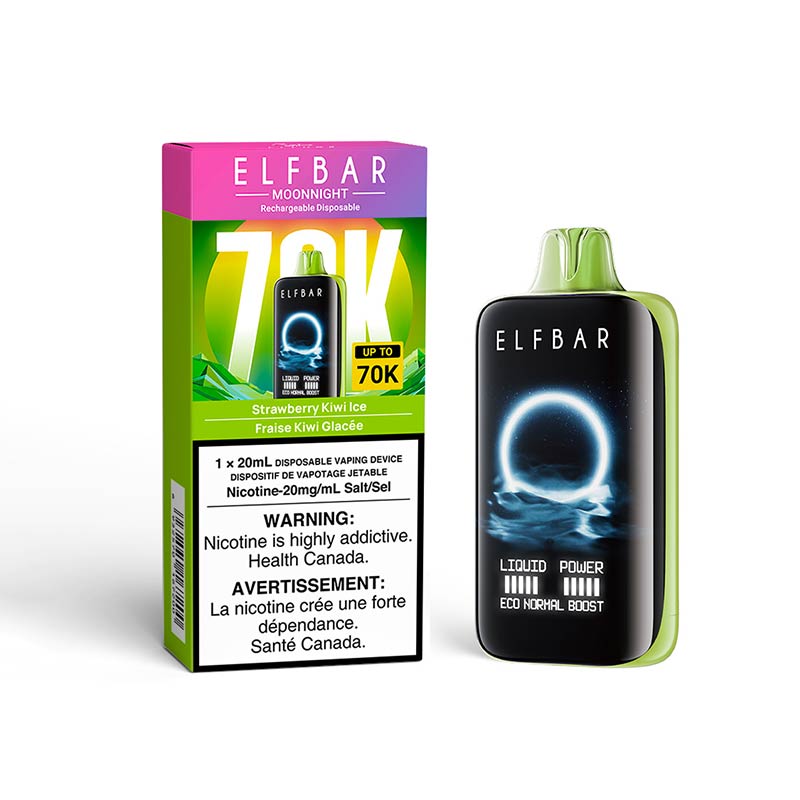 ELF Bar MoonNight 70K Disposable - Strawberry Kiwi Ice (ON) - Bay Vape