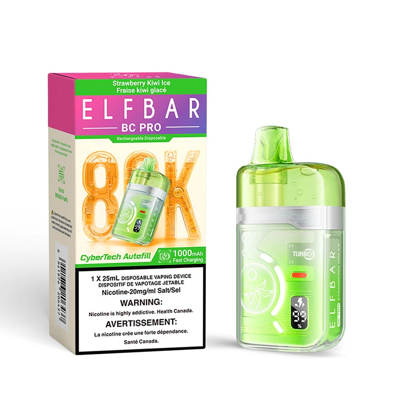 ELF Bar BC Pro 80K Disposable - Strawberry Kiwi Ice (ON) - Bay Vape