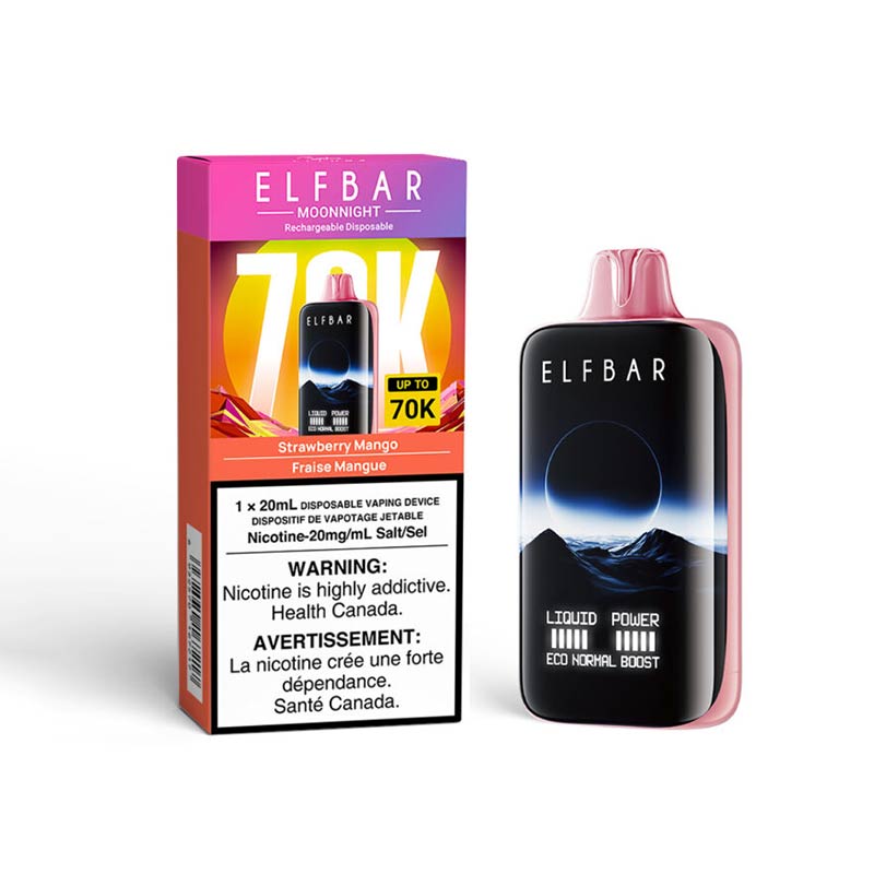 ELF Bar MoonNight 70K Disposable - Strawberry Mango (ON) - Bay Vape