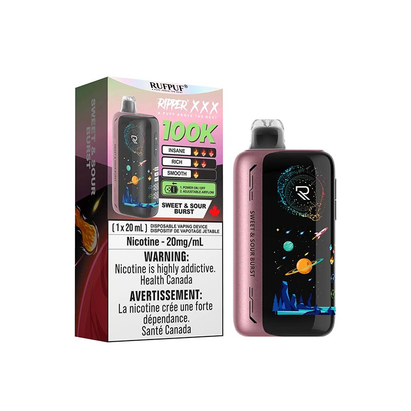Ripper XXX 100K Disposable - Sweet and Sour Burst (ON) - Bay Vape
