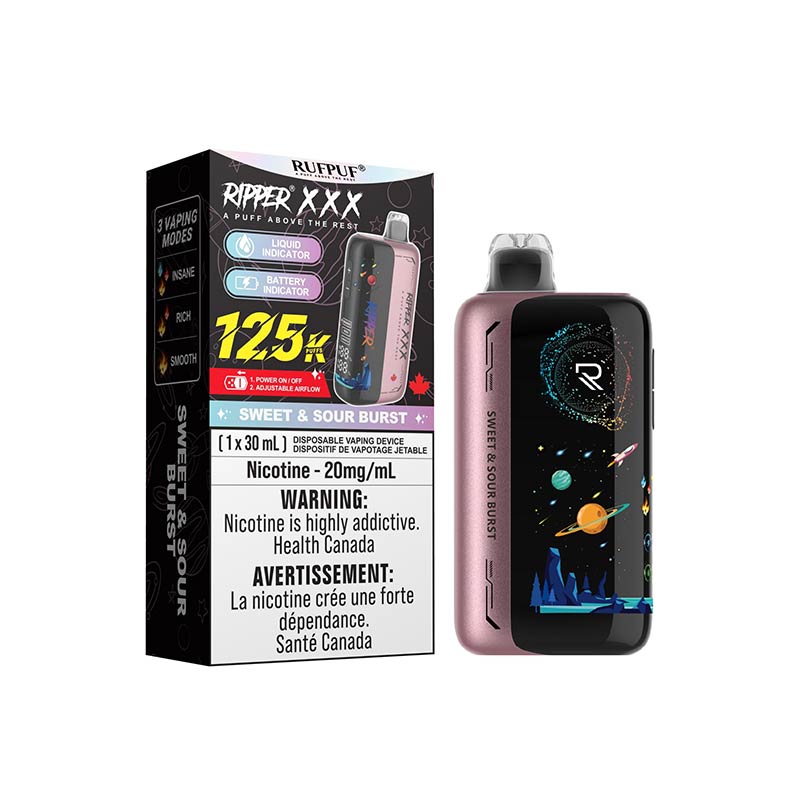 Ripper XXX 125K Disposable - Sweet and Sour Burst - Bay Vape