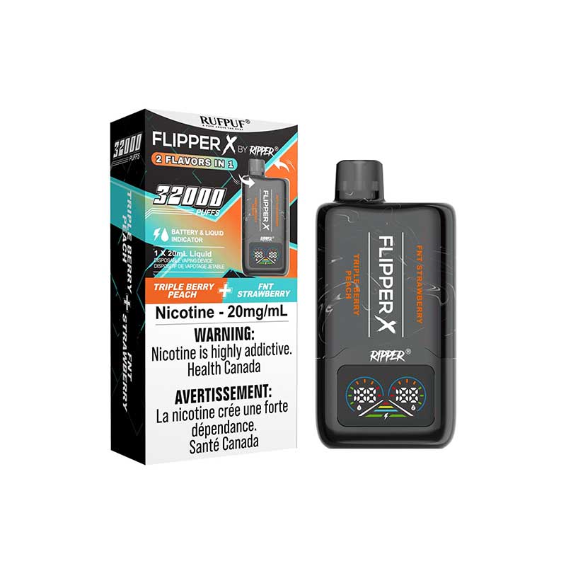 Flipper X 32K Disposable - Triple Berry Peach & FNT Strawberry (ON) - Bay Vape