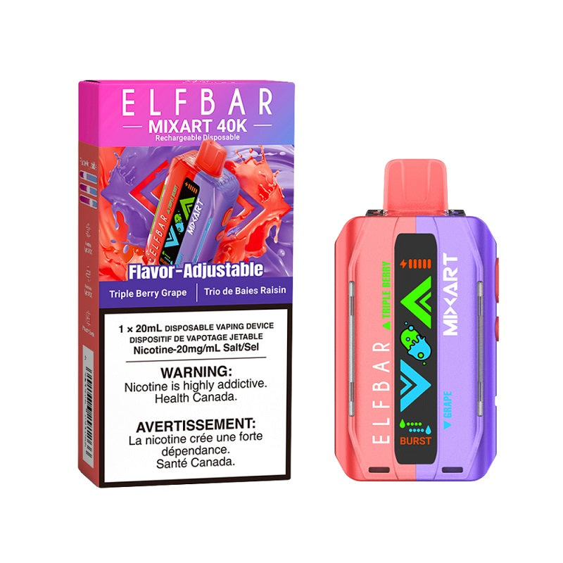 ELF Bar MixArt 40K Disposable - Triple Berry Grape (ON) - Bay Vape
