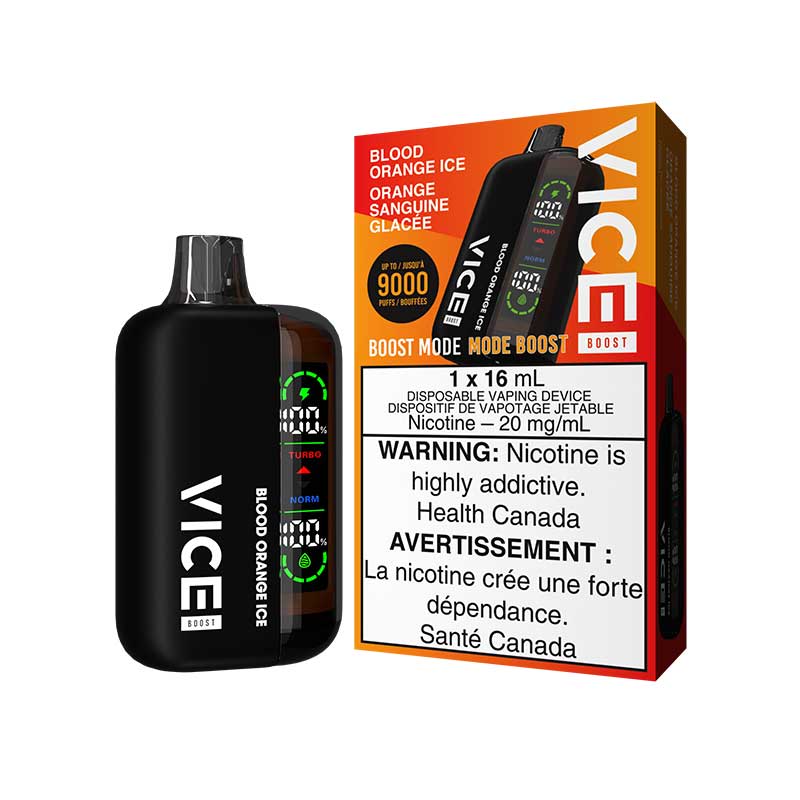 VICE BOOST 9000 Disposable - Blood Orange Ice - Bay Vape Canada