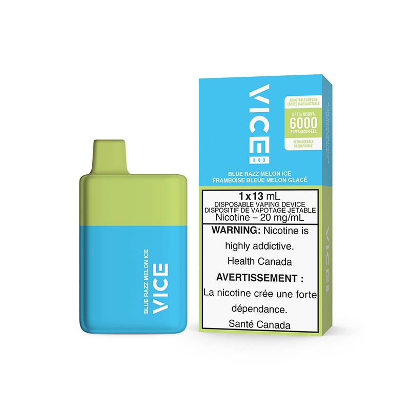 VICE BOX 6000 Puffs Disposable - Blue Razz Melon Ice - Bay Vape Canada