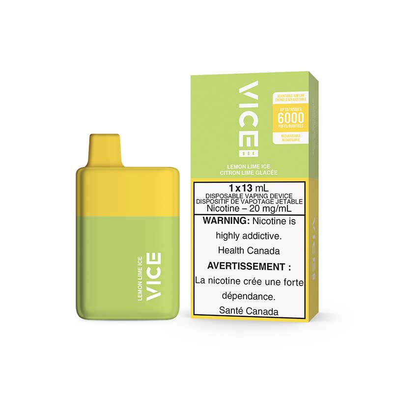 VICE BOX 6000 Puffs Disposable - Lemon Lime Ice - Bay Vape Canada