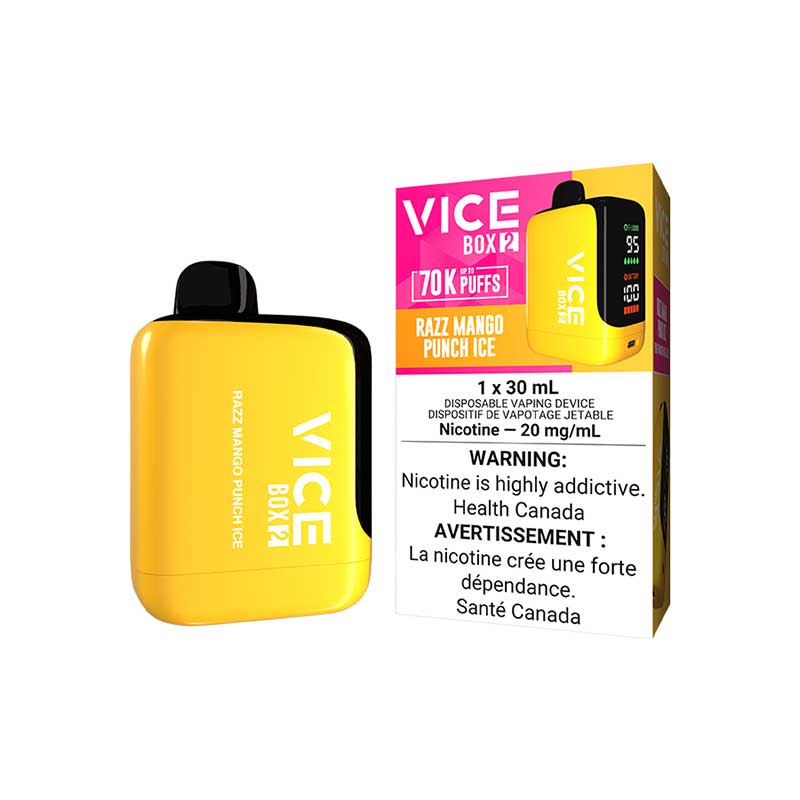 VICE BOX 2 Disposable - Razz Mango Punch Ice (ON) - Bay Vape