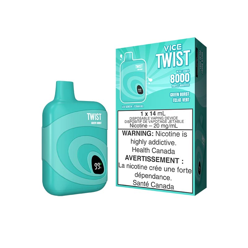 VICE TWIST 8000 Disposable - Green Burst - Bay Vape Canada
