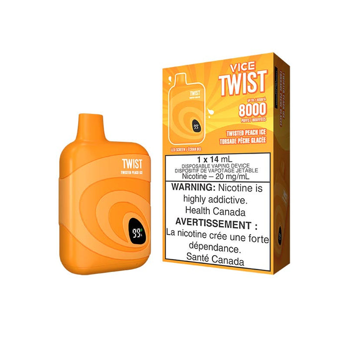 VICE TWIST 8000 Disposable - Twisted Peach Ice