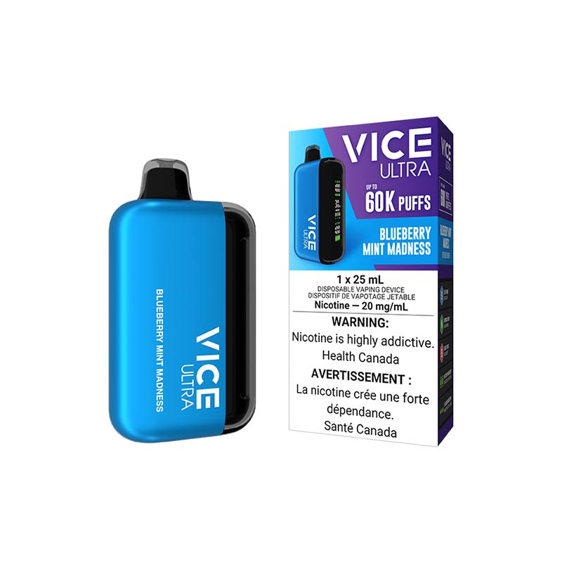 VICE ULTRA 60K Disposable - Blueberry Mint Madness (ON) - Bay Vape