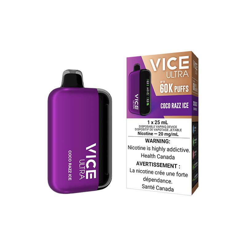 VICE ULTRA 60K Disposable - Coco Razz Ice (ON) - Bay Vape