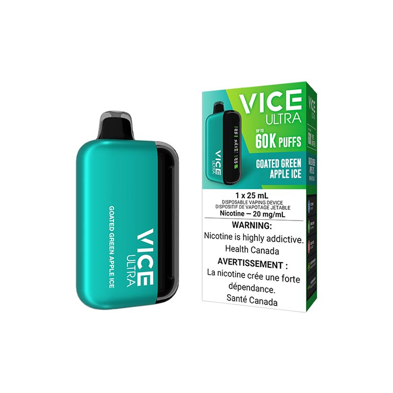 VICE ULTRA 60K Disposable - Goated Green Apple Ice (ON) - Bay Vape