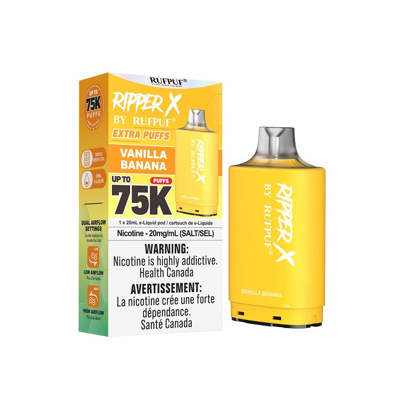 Ripper X Pod by Rufpuf 75K - Vanilla Banana - Bay Vape Canada
