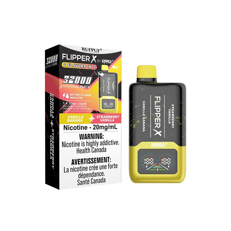 Flipper X by Ripper 32K - Vanilla Banana & Strawberry Vanilla - Bay Vape Canada
