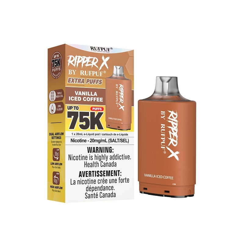 Ripper X Pod by Rufpuf 75K - Vanilla Iced Coffee (MB) - Bay Vape