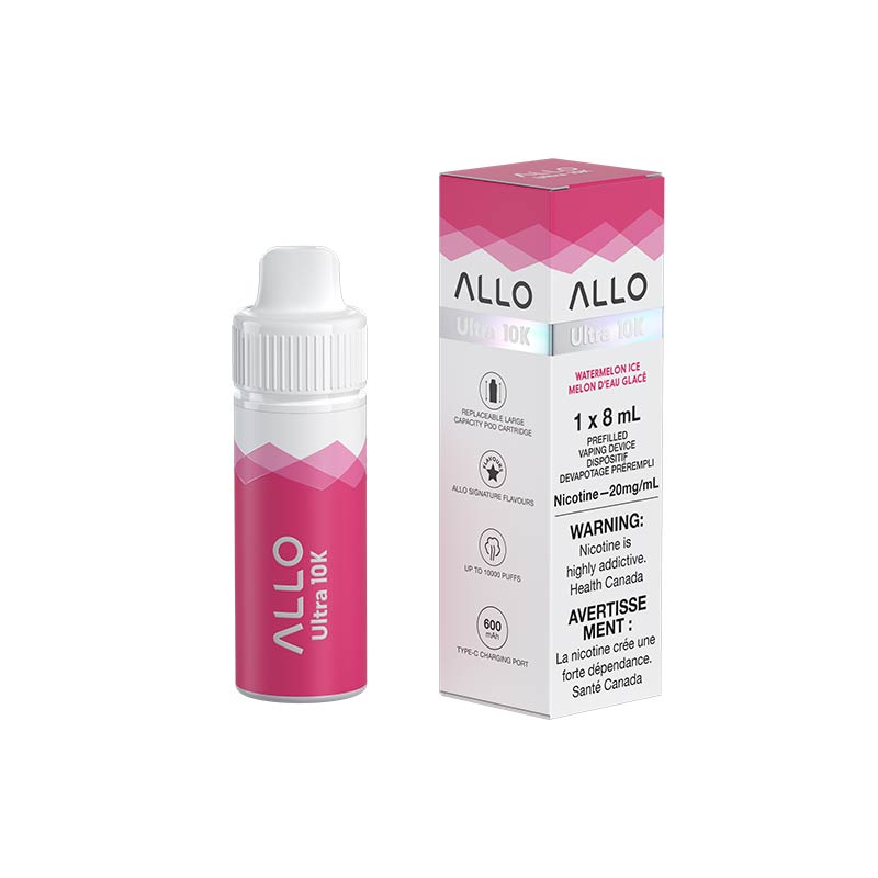 ALLO Ultra 10k Hybrid Disposable - Watermelon Ice (ON) - Bay Vape