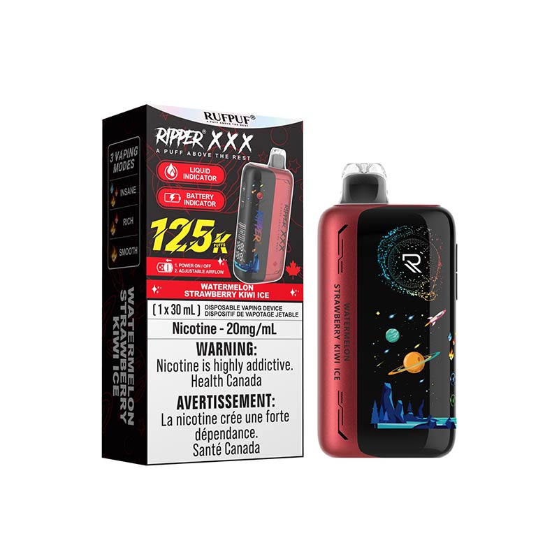 Ripper XXX 125K Disposable - Watermelon Strawberry Kiwi Ice (ON) - Bay Vape