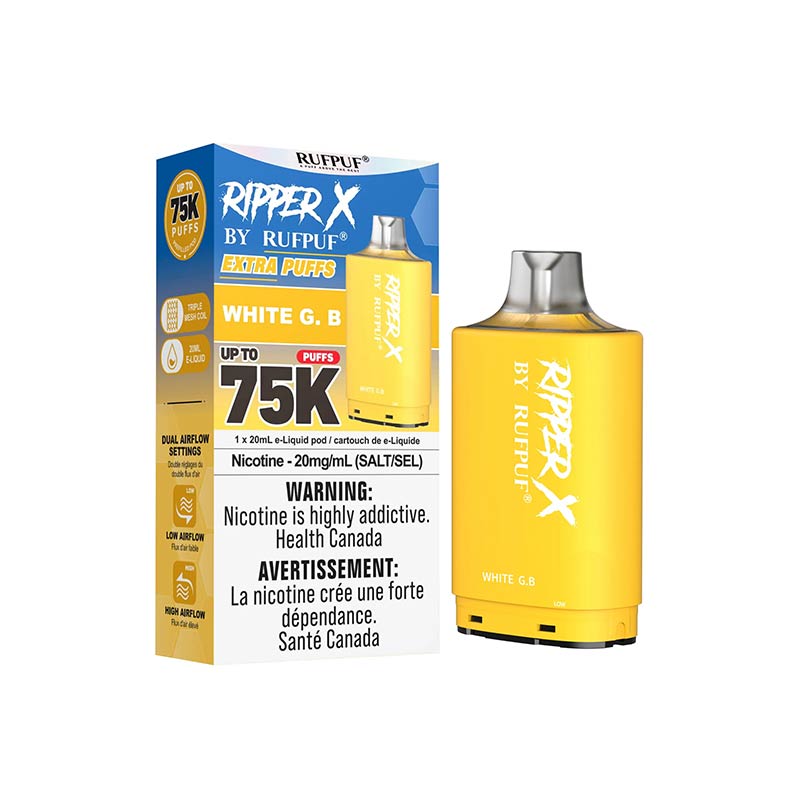 Ripper X Pod by Rufpuf 75K - White G.B (AB) - Bay Vape
