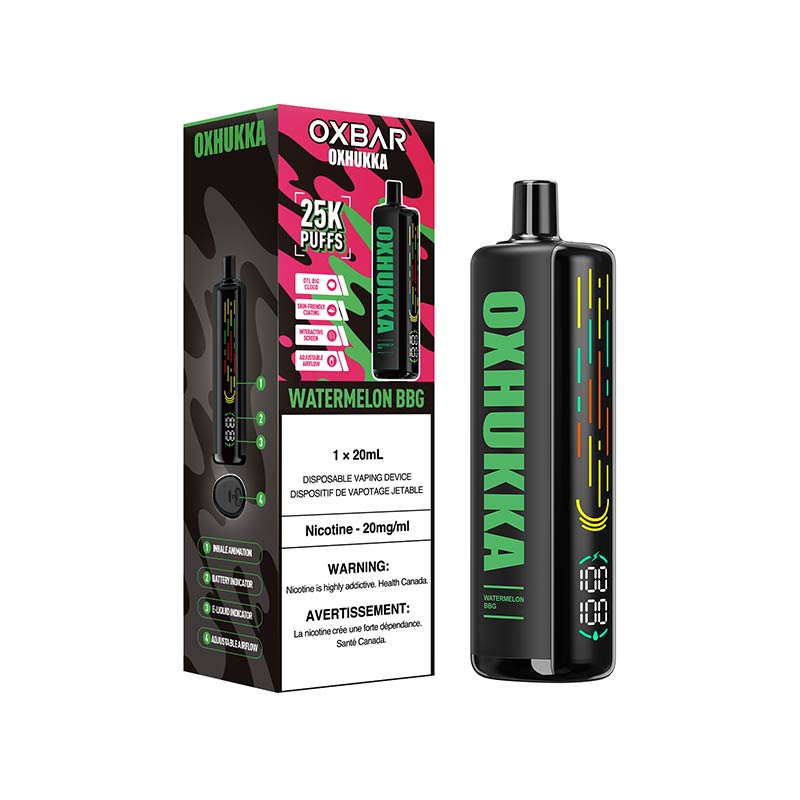 OXBAR Oxhukka 25K Disposable - Watermelon BBG (ON) - Bay Vape
