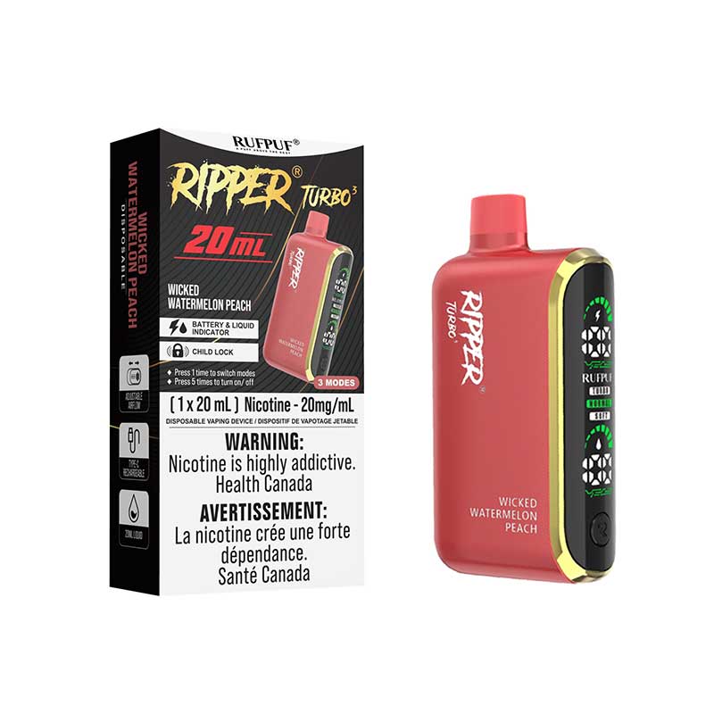 Ripper Turbo 3 30K Disposable - Wicked Watermelon Peach - Bay Vape Canada