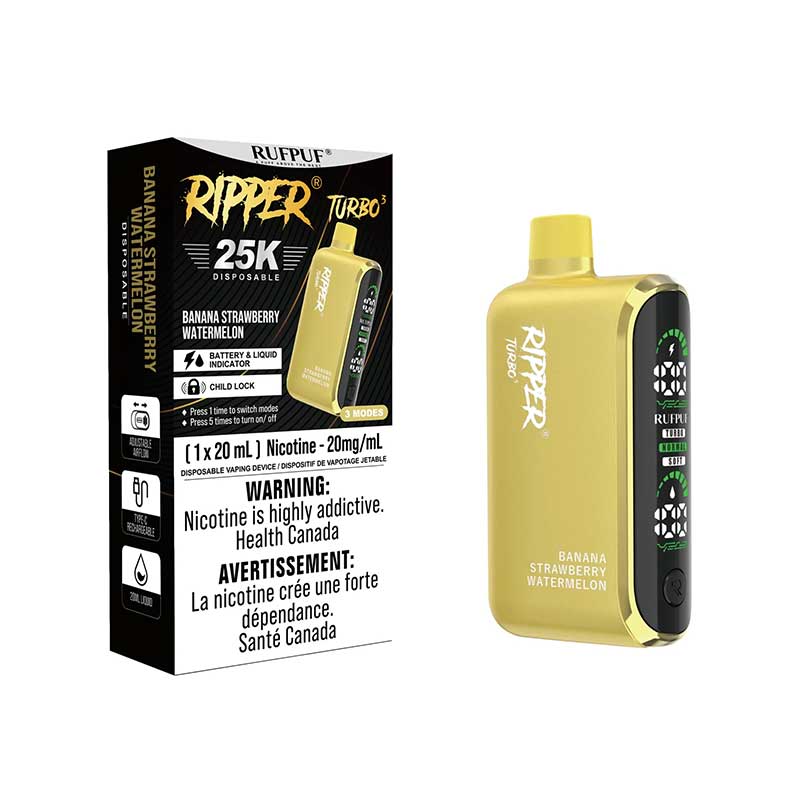 Ripper Turbo 3 25K Disposable - Banana Strawberry Watermelon