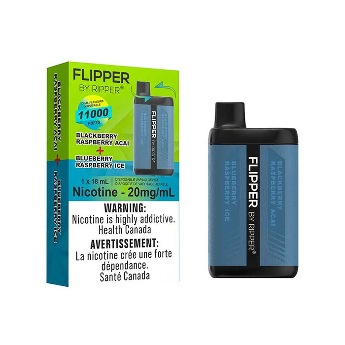 Flipper par Ripper 11000 - Mûre Framboise Acai &amp; Myrtille Framboise Glace