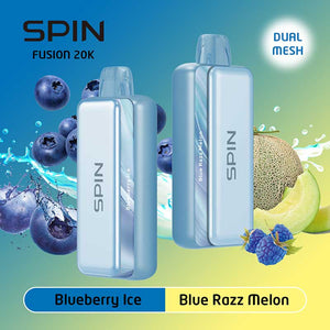 Spin Fusion 20K Disposable - Blueberry Ice and Blue Razz Melon