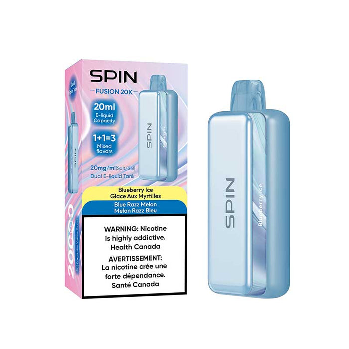 Spin Fusion 20K Disposable - Blueberry Ice and Blue Razz Melon