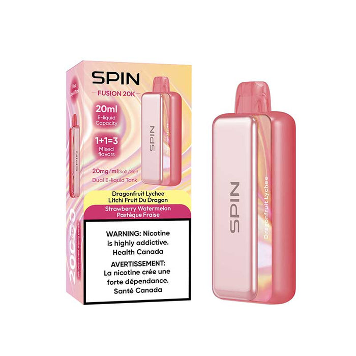 Spin Fusion 20K Disposable - Dragonfruit Lychee and Strawberry Watermelon