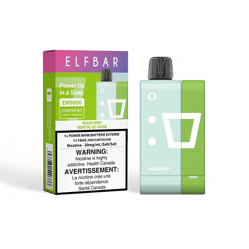 ELF Bar EW9000 Starter Kit - Miami Mint - Bay Vape Canada