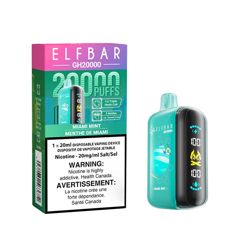 ELF Bar GH20K Disposable - Miami Mint - Bay Vape Canada