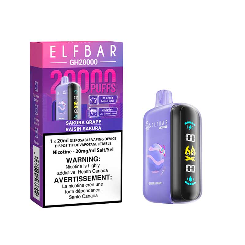 ELF Bar GH20K Disposable - Sakura Grape - Bay Vape Canada