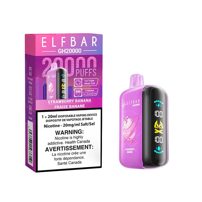 ELF Bar GH20K Disposable - Strawberry Banana - Bay Vape Canada