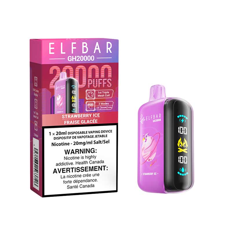 ELF Bar GH20K Disposable - Strawberry Ice - Bay Vape Canada
