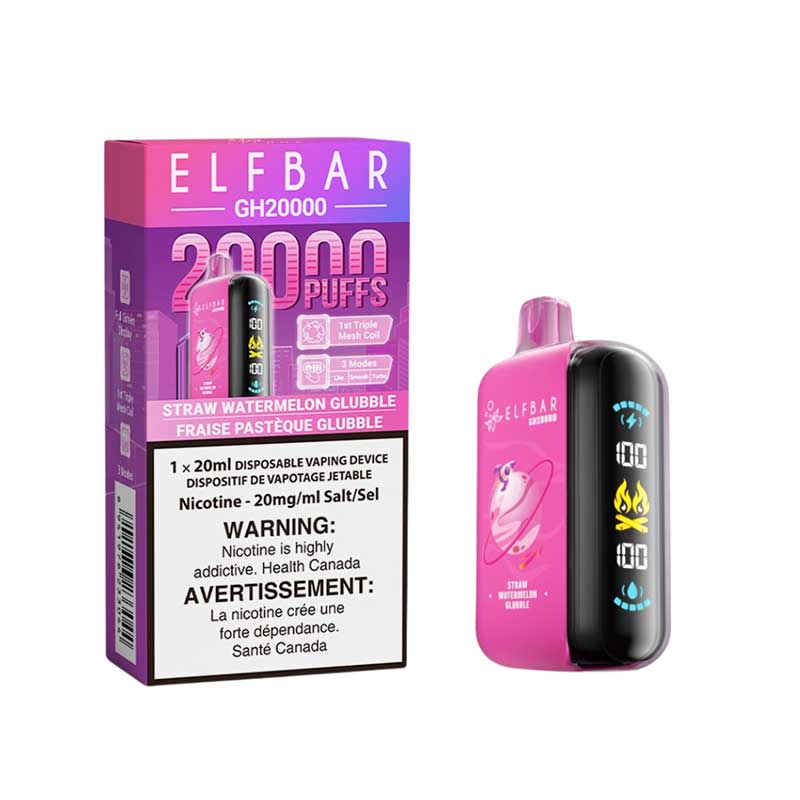 ELF Bar GH20K Disposable - Straw Watermelon Glubble - Bay Vape Canada