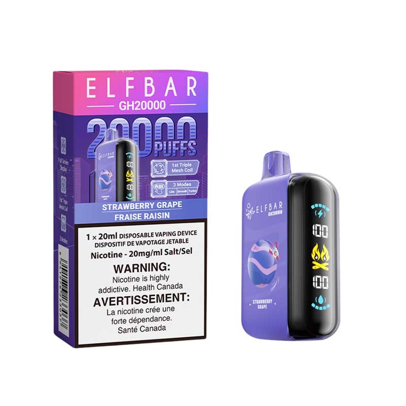 ELF Bar GH20K Disposable - Strawberry Grape - Bay Vape Canada