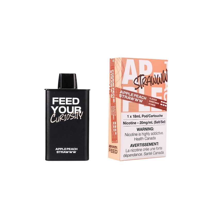 FEED 9000 Puffs Pre-filled Pod - Apple Peach Strawww - Bay Vape Canada