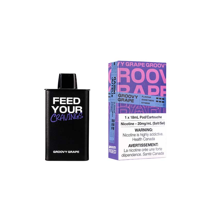 FEED 9000 Puffs Pre-filled Pod - Groovy Grape - Bay Vape Canada