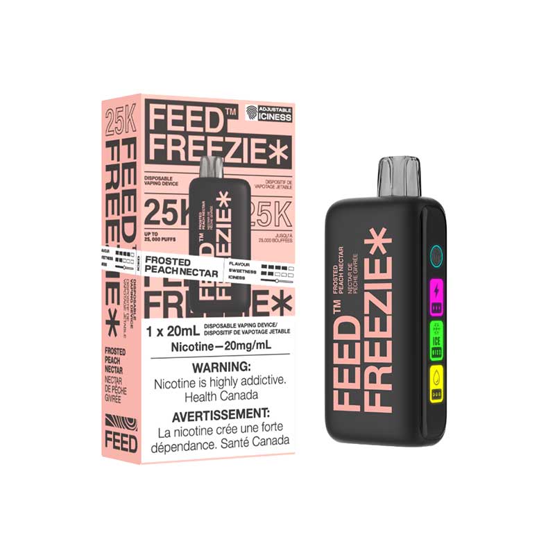 FEED Freezie 25K Disposable - Frosted Peach Nectar - Bay Vape Canada