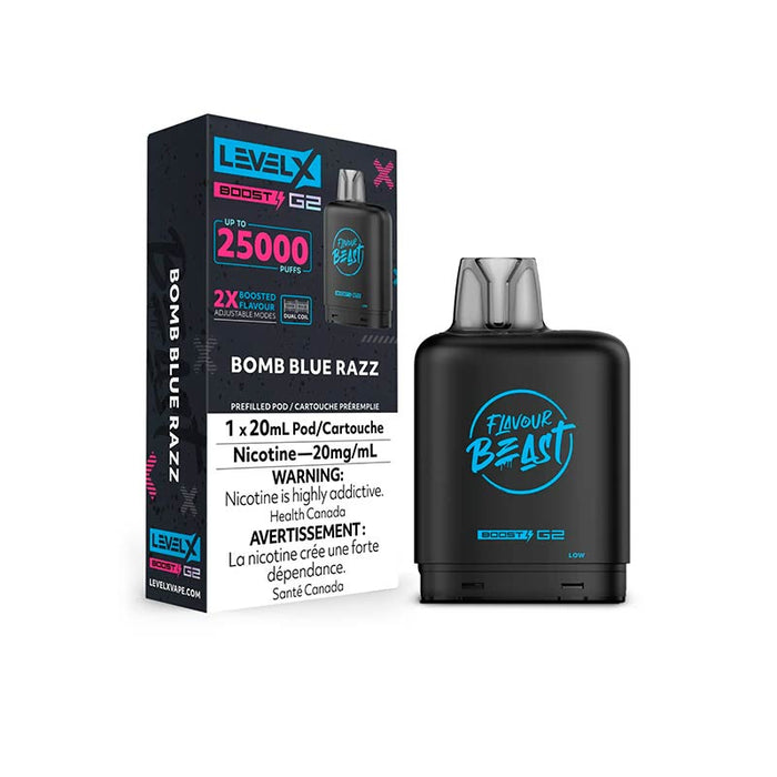 Level X Flavour Beast Boost G2 Pod - Bomb Blue Razz (AB)