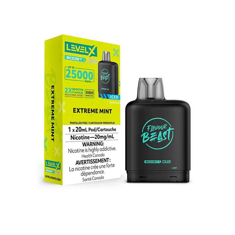 Level X Flavour Beast Boost G2 Pod - Extreme Mint Iced (ON)