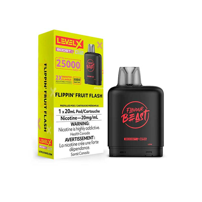 Level X Boost Pod 20mL - Flavour Beast - Flippin' Fruit Flash (ON)