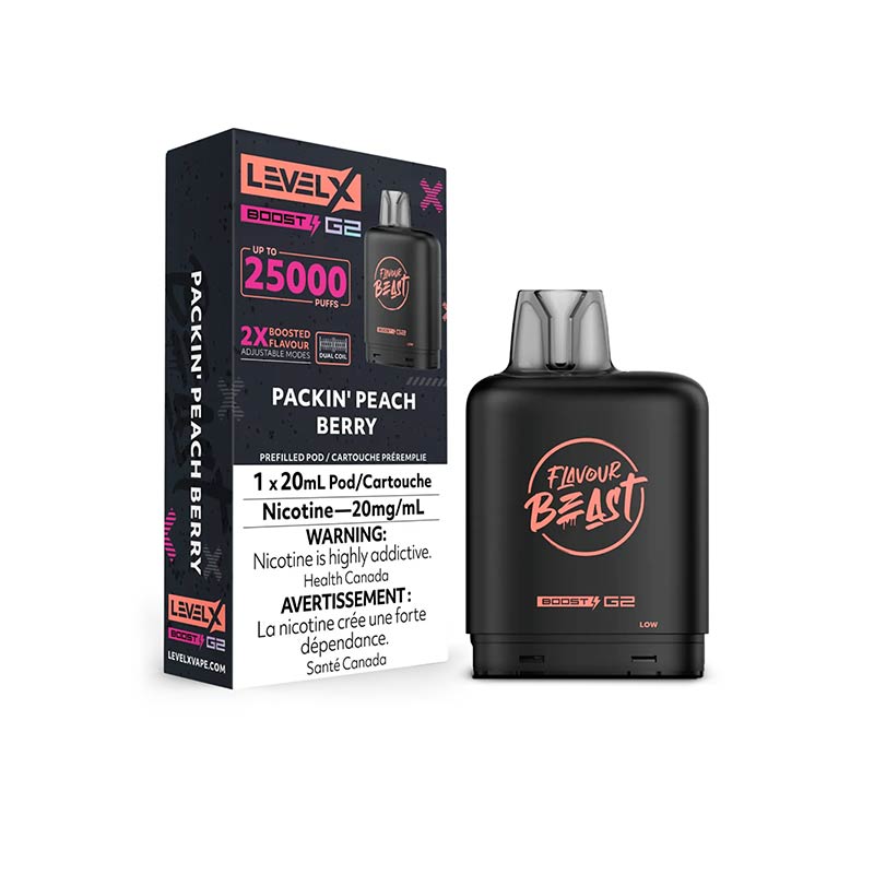 Level X Flavour Beast Boost G2 Pod - Packin' Peach Berry