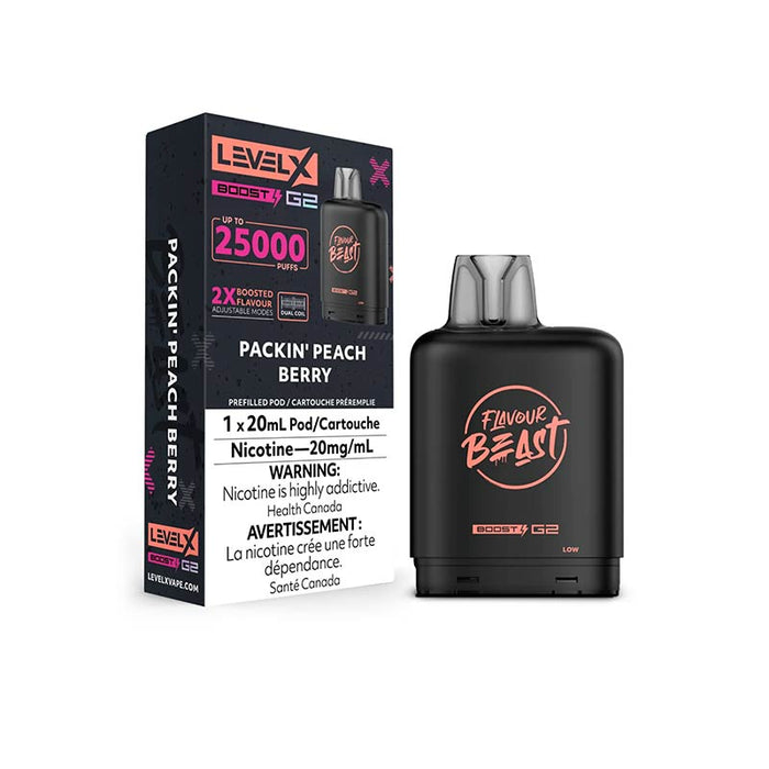 Level X Flavor Beast Boost Pod 15K - Packin' Peach Berry