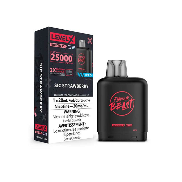 Level X Flavor Beast Boost Pod 15K - Sic Fraise Glacée