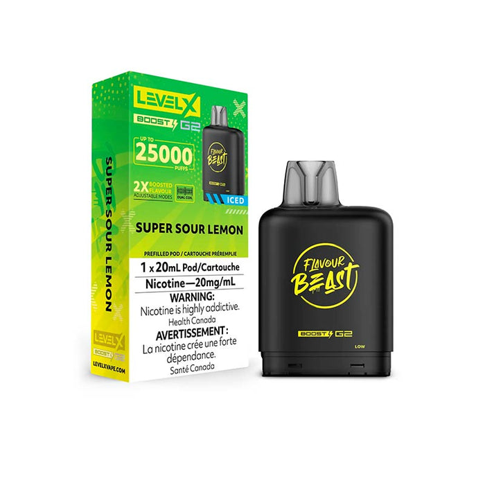 Level X Flavour Beast Boost G2 Pod - Super Sour Lemon Iced